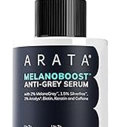 Arata Anti-Grey Hair & Beard Serum with 2% MelanoGray, 1.5% Silverfree™, 1% Arcolys | Boosts Melanin Production | Promotes Natural Pigmentation | Reduces Grey Hair | 50ml-2