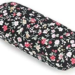 Women's Premium Floral Hard Case Spectacle Googles Specs - Black-image-2