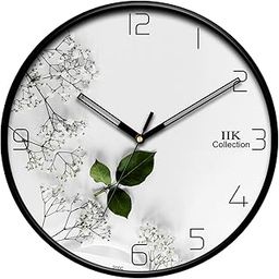IIK COLLECTION Plastic Designer Analogue Round Wall Clock with Glass for Home/Kitchen/Living/Bed Room/Office (Multicolour, 28 x 28 x 6 cm)-29