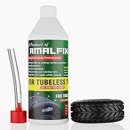 Amal Fix Tubeless Tyre Sealant, Gel Base with Fibre, Permanent Puncture Prevention for Cars and Bikes, 500g-image-3