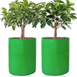 Terrace Gardening Fruit Tree Grow Bag 18"x18" - Pack of 2 Green Grow Bag Plants Bags Big Size-image-57