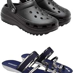 Extra Soft Classic Casual wear with Flexibility Technology Clog Combo for Women's/Girl's(6130+1945)-picture-16