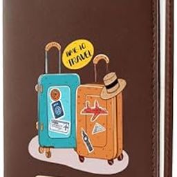 Faux Vegan Leather Customized Passport Cover, Passport Holder for Men, Women & Kids - Travel Accessories Passport Wallet with Custom Name (Brown)-image-80