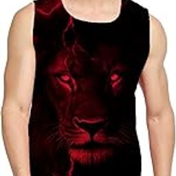 Red Lion Printed Sleeeveless Sando Tank top Gym & Street wear for Men-image-33