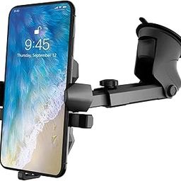 HUMBLE® Universal Mobile Holder for Car Windshield/Dashboard with One Touch Technology Phone Stand for Car, Extendable Arm & Long Neck, Strong Suction Base Mobile Stand/Car Mount-(Black)-15