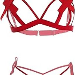Women's Lace Hand Tie Bra and Panty Lingerie Set Free Size-picture-23