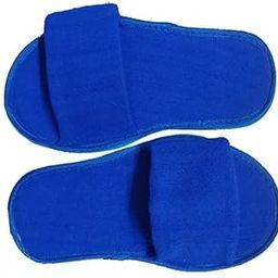 KUDIZE Disposable Non-Woven Terry Towel Anti Slip Open Toe Slipper 7mm Sole Use and Throw for Hotel & Resorts Clinic Home Bathroom Traveling Luxury Spas & Wellness Centers (Blue, Pack Of - 25 Pair)-picture-25