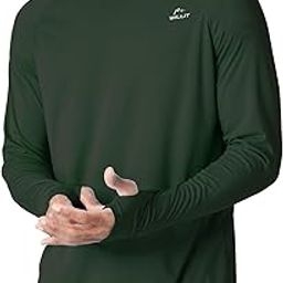 Willit Men's Sun Shirts UPF 50+ Protection Hoodie Rash Guard Shirt SPF UV Shirt Long Sleeve Fishing Outdoor Lightweight, Od Green, 3X-Large-image-64