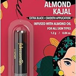 Fabessentials Almond Kajal | Extra Black, Smudge-Proof & Waterproof | Enriched with Almond Oil & Camphor | 24-Hour Long Stay | Smooth & Non-Sticky Formula | 1.2g-picture-34