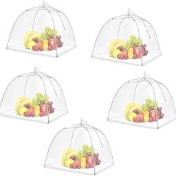 Pop-Up Food Mesh Tents Umbrella Covers Reusable and Collapsible 17 x 17inches Outside Picnic Camping Parties BBQs Reusable and Collapsible Mesh Food Covers Tent (5)-picture-25