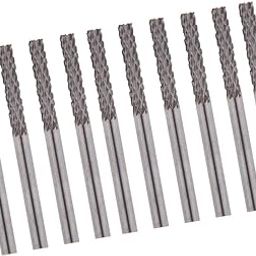 UJEAVETTE 10xTungsten Carbide Rotary Point Burrs Grander Cutter 38x3mm Double-groove-image-4