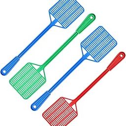 4 Pcs Plastic Heavy Duty Manual Fly Killer, Long Handle Flyswatter, Large Bug Swatters That Work for Indoor and Outdoor (Square Shape)-11