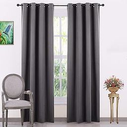 ARMENIA HAGUE Italian Silk 100% Blackout Curtain Solid(Heaviest in Segment) Pack of 2piece with 3Layers Weaving Technology Thermal Insulated Draperies Energy Saving -450GSM (W-4ft x9ft-L) Grey-image-46
