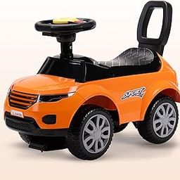 LuvLap Starlight Ride on & Car for Kids with Music & Horn Steering, Push Car for Baby with Backrest, Safety Guard, Under Seat Storage & Big Wheels, Ride on for Kids 1 to 3 Years Upto 25 Kgs (Orange)-6