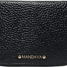 Women's Small Bifold PU Leather Wallet | Ladies Slim Compact Card Holder Organizer Zipper Coin Purse (Black)-38