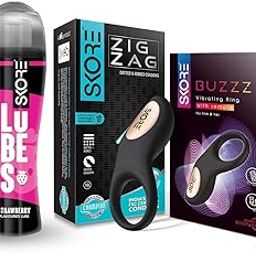 Skore Zig Zag Condoms 10s, Buzzz and Strawberry Lubes 50 ml-image-22