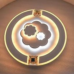 swanart Modern LED Ceiling Light, Multi-Color Change Flower Design with Crystal Accents for Living Room, Bedroom, or Kids Room - Energy Efficient, 3 Color Modes-image-24