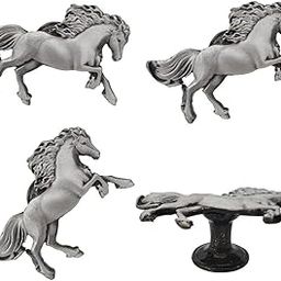 haowei Horse Knob 4 Pcs Pulls for Dresser Drawer Kitchen Cabinet Zinc Alloy Pulls Handles Door Wardrobe Cupboard Hardware Accessories Furniture Decorative Handles Single Hole-image-43