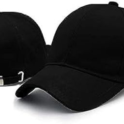 Men's & Women's Caps Lightweight Breathable Embroidered Cotton Baseball Cap | Sports Hat | Trucker Hats (Black)-image-32