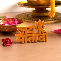NUKKAD TALES Jai Mata Di Orange Showpiece - Home Decor -The Ideal Gift for Bedroom, Living Room, Book Shelf, or Office Table Decoration-image-56