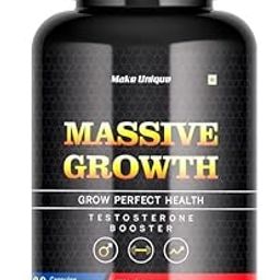 Make Unique Massive Growth Testosterone Booster with Ashwagandha, 500mg Per Serving, 60 Capsules-image-9