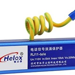 Club Bollywood®Rj-11 Telephone Fax Rj-11 Surge Protector Thunder Lightning Proof Arrester#2|||• |1Pcs Surge Protectors-image-13
