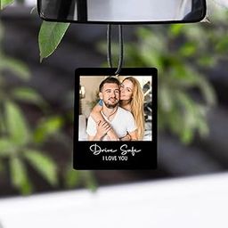 The Gift berry Personalized Car Hanging Photo Frame with Caption | Custom Acrylic Rear View Mirror Accessory | Front and back printed Car Decor Gift, 2.5x3 Inch-picture-27