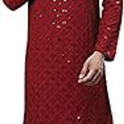 Men's Chikankari Embroidered and Sequence Kurta with Pyjama-picture-0