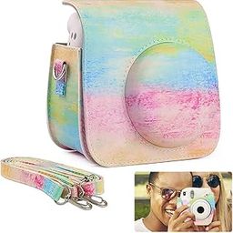 ZORBES® Instax Mini 11 Modern Case Cover,Pu Leather Protective Camera Bag For Fujifilm Instax Mini 11,Easy Install Top Part Detachable With Adjustable Shoulder Strap For Intex Camera Blue-image-68