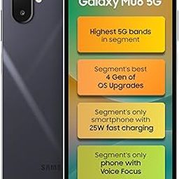 Samsung Galaxy M06 5G (Blazing Black, 4GB RAM, 128 GB Storage) | MediaTek Dimensity 6300 | AnTuTu Score 422K+ | 12 5G Bands | 25W Fast Charging | 4 Gen. of OS Upgrades | Without Charger-31