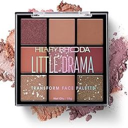 Hilary Rhoda Transform Face Palette|9 Eyeshadows|2 Blushes|Highlighter & Contour|Highly Pigmented|Available In 2 Variants|Matte & Shimmer Finish|All-In-One Kit|18G (Soft Glam - Shade 01)-30