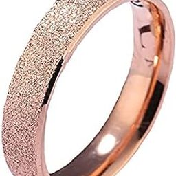 Rings for Women Dazzling Stardust Rose Gold Stainless Steel Band Ring for Girls & Women.-image-95