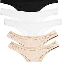 Women's Cotton Fitted Bikini Style Underwear | Women Thong Panty |Sexy Solid G-String Sexy Lingerie Panties Briefs | 100% Super Cotton Pack of 6-image-32