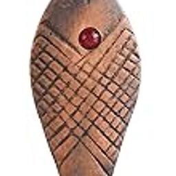 Handmade Copper Finish Red Eye Big Fish Pendant Necklace Locket Animals Jewelry for Men and Women-15
