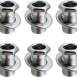 Silver Iron Electric/Wood/Acoustic Guitar Tuning Peg Tuner 6 Pieces Mounting Bushings + 6 Pieces Washers-picture-31