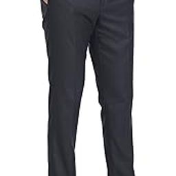 Men's Solid Tailored Fit Polyester Formal Trouser (ARCBOTR0006_Dark Blue_32)-picture-54