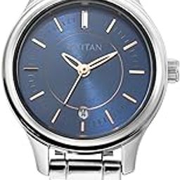 Quartz Analog with Date Blue Dial Metal Strap Watch for Women-NS2638SM01/NT2638SM01-image-9