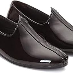 Men’s Patent Finish Jutti Mojari Style Ethnic Slip-On Shoes | Faux Leather Loafers with TPR Sole for Festive & Casual Wear – Available in Black, Brown & Tan-image-82