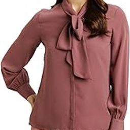 Women's Solid Desk-to-Dinner' Bow Tie Top (Regular Fit)-image-25