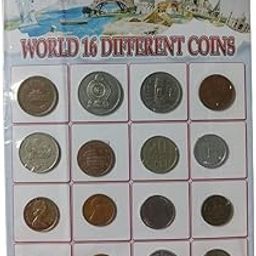 IHC Kid ~ World Foreign 16 Different Coins Lot ~ Student Collectable Item , Multi Colour-image-3