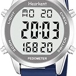 Pedometer Watch for Walking for Senior Non Bluetooth No App Required with Steps Calories Counter and LCD Large Numbers-22