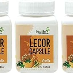 Lecor Capsule Pack of 3 (60 Cap) | Ayurvedic Medicine for Vitiligo | Leukoderma Treatment | Need to use with Combination of Livcon Capsule and Lecor Oil |-34