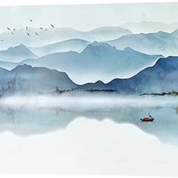 bnf® Rectangle Digital Printed Decor Tablecloth Water and Ink Landscape|Home & Garden | Kitchen, Dining & Bar | Linens & Textiles |1 Peice Tablecloth-picture-31
