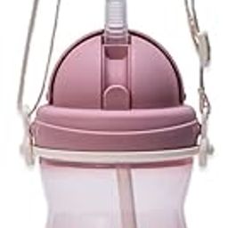 Adore Idaho Leakproof Kids Sipper with Shoulder Strap | 300ml Baby Water Bottle for 2 Years | 360-Degree Drinking Sippers for Kids | Straw Sipper for Baby & Toddlers (Pink)-21