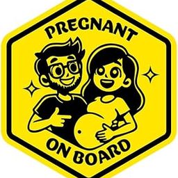 Zaqiz Pregnant Woman on Board Sticker – Vehicle Safety Sign for Expecting Mothers-picture-19