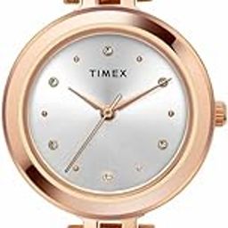 Women Brass Classics Collection 3 Hands Analogue Silver Dial Coloured Quartz Watch, Round Dial with 29.5Mm Case Width - Twtl10309, Band Color-Rose Gold-image-77