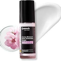 Quench Glow Fluid Sunscreen SPF 50 PA++++ with 2% Niacinamide & Cherry Blossom for Glowing Skin | 7 Korean UV Filters for UVA/UVB Protection | Lightweight Sunscreen Serum | Reduces Dark Spots & Tanning | All Skin Types (30ml)-5