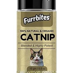 Furrbites 100% Natural & Organic Catnip – Blended & Highly Potent – Easy-to-Use, Airtight Jar for Freshness | 15 gm-61