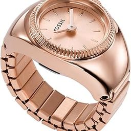 Fossil Unisex Analogue Watch Ring Rose Gold-Plated Es5247-image-1