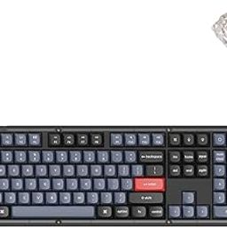 Keychron V6 Wired Custom Mechanical Keyboard, Full-Size QMK/VIA Programmable Macro with Hot-swappable Keychron K Pro Brown Switch Compatible with Mac Windows Linux (Frosted Black-Translucent)-31